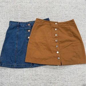 Set of 2 Denim Skirt